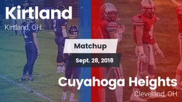 Matchup: Kirtland vs. Cuyahoga Heights  2018