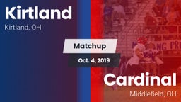Matchup: Kirtland vs. Cardinal  2019