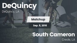 Matchup: DeQuincy vs. South Cameron  2016