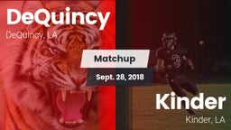 Matchup: DeQuincy vs. Kinder  2018