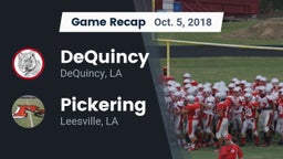 Recap: DeQuincy  vs. Pickering  2018