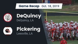 Recap: DeQuincy  vs. Pickering  2019