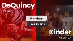 Matchup: DeQuincy vs. Kinder  2019
