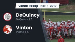 Recap: DeQuincy  vs. Vinton  2019