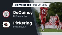 Recap: DeQuincy  vs. Pickering  2020