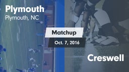 Matchup: Plymouth vs. Creswell  2016