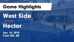 West Side  vs Hector  Game Highlights - Jan. 18, 2019