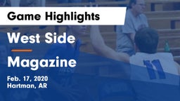 West Side  vs Magazine  Game Highlights - Feb. 17, 2020