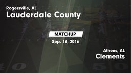 Matchup: Lauderdale County vs. Clements  2016