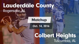 Matchup: Lauderdale County vs. Colbert Heights  2016