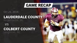 Recap: Lauderdale County  vs. Colbert County  2016