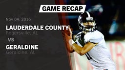 Recap: Lauderdale County  vs. Geraldine  2016