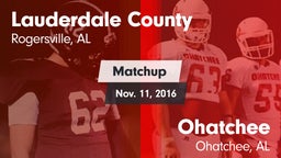 Matchup: Lauderdale County vs. Ohatchee  2016