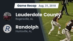 Recap: Lauderdale County  vs. Randolph  2018