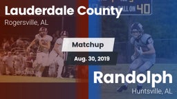 Matchup: Lauderdale County vs. Randolph  2019