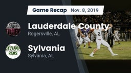 Recap: Lauderdale County  vs. Sylvania  2019