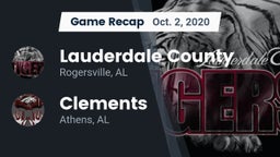 Recap: Lauderdale County  vs. Clements  2020