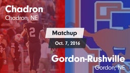 Matchup: Chadron vs. Gordon-Rushville  2016