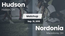 Matchup: Hudson vs. Nordonia  2016
