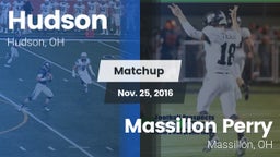 Matchup: Hudson vs. Massillon Perry  2016