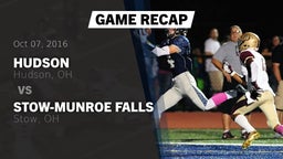 Recap: Hudson  vs. Stow-Munroe Falls  2016