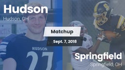 Matchup: Hudson vs. Springfield  2018