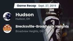 Recap: Hudson  vs. Brecksville-Broadview Heights  2019