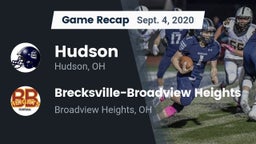 Recap: Hudson  vs. Brecksville-Broadview Heights  2020
