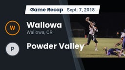 Recap: Wallowa  vs. Powder Valley 2018