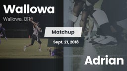Matchup: Wallowa vs. Adrian 2018