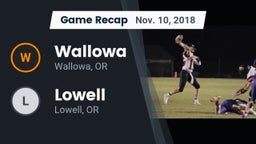 Recap: Wallowa  vs. Lowell  2018
