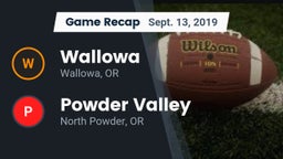 Recap: Wallowa  vs. Powder Valley  2019