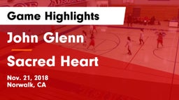 John Glenn  vs Sacred Heart Game Highlights - Nov. 21, 2018