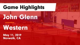 John Glenn  vs Western Game Highlights - May 11, 2019