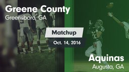 Matchup: Greene County vs. Aquinas  2016