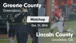 Matchup: Greene County vs. Lincoln County  2016