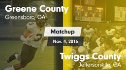 Matchup: Greene County vs. Twiggs County  2016