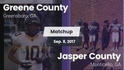 Matchup: Greene County vs. Jasper County  2017