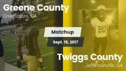 Matchup: Greene County vs. Twiggs County  2017