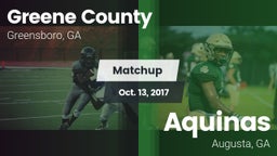 Matchup: Greene County vs. Aquinas  2017