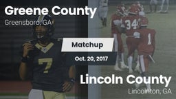 Matchup: Greene County vs. Lincoln County  2017