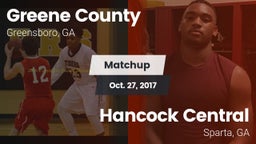 Matchup: Greene County vs. Hancock Central  2017