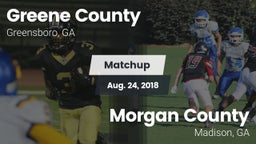 Matchup: Greene County vs. Morgan County  2018