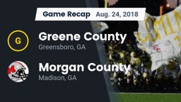 Recap: Greene County  vs. Morgan County  2018