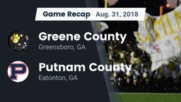 Recap: Greene County  vs. Putnam County  2018