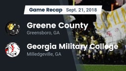 Recap: Greene County  vs. Georgia Military College  2018