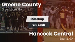 Matchup: Greene County vs. Hancock Central  2018