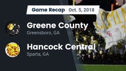 Recap: Greene County  vs. Hancock Central  2018