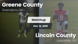 Matchup: Greene County vs. Lincoln County  2018