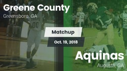Matchup: Greene County vs. Aquinas  2018